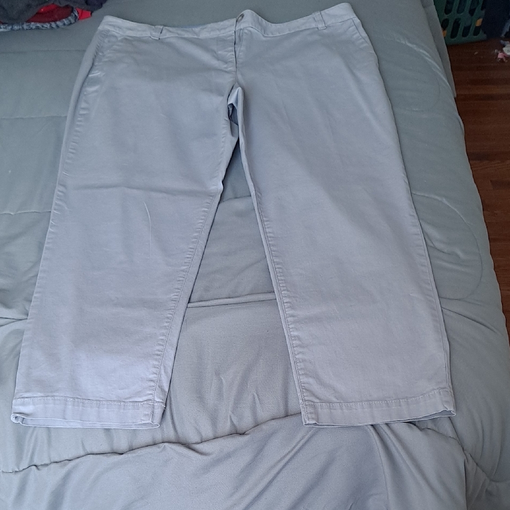 Talbots Women's Light Gray Chinos